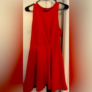 B. Smart red strappy back skater dress size 9